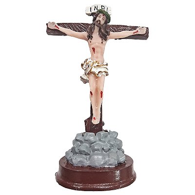 Cruz de Mesa em Resina - 14 cm - A Peça - Cód.: 8868