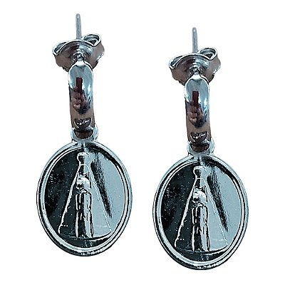 Brinco de Nossa Senhora Aparecida - Em Aço Inox - Pacote com 3 Pares - Cód.: 8998