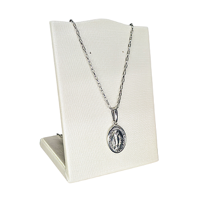 Colar em Aço Inox e Medalha Milagrosa de Nossa Senhora das Graças - O Pacote com 3 Peças - Cód.: 9232-2223
