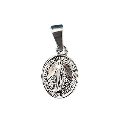 Medalha de Nossa Senhora das Graças Aço Inox - 1 cm - O Pacote com 6 Peças  - Cód.: 6316