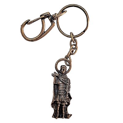 Chaveiro Imagem de Santo Expedito em Metal - com Mosquetão - Pacote com 6 peças - Cód.: 2448