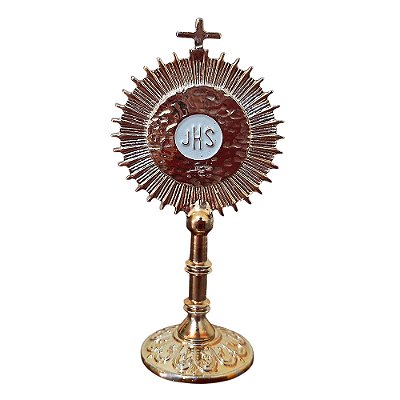 Mini Ostensório Dourado em Metal - 9 cm - Pacote com 3 peças - Cód.: 9094