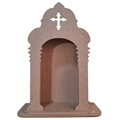 Oratório Capela em MDF Crú - GG - 50 cm - A Peça - Cód.: 9023