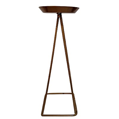 Castiçal Litúrgico para Altares em Metal Dourado - 30 cm - A Peça - Cód.: 8285
