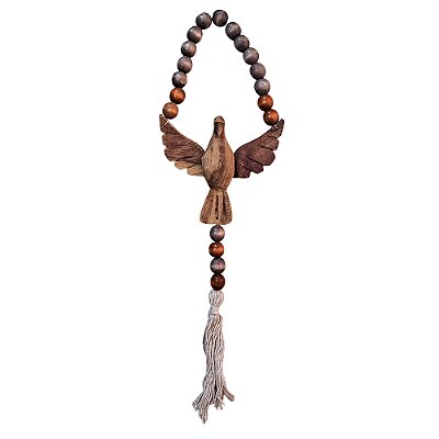 Divino Espirito Santo de Parede com PomPom - em Madeira - O Pacote com 2 Peças - Cód.: 9849