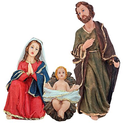 Presépio 3 Peças 20 cm - Texturizado - Colorido - O Conjunto - Cód.: 8568