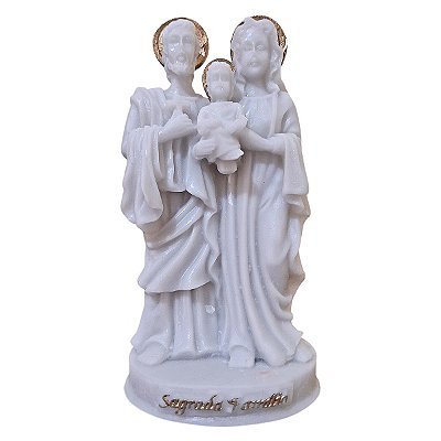 Imagem da Sagrada Família P em Resina - 12 cm - Branca - A Peça - Cód.: 8667