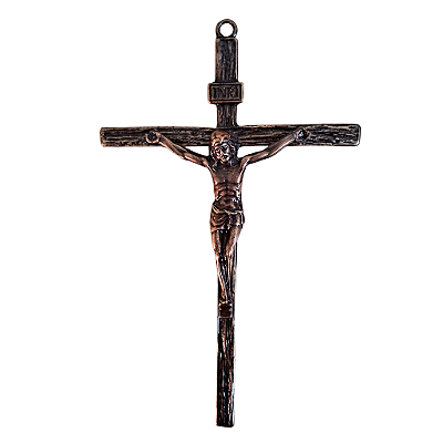 Cruz INRI de Parede em Metal - 23 cm - A Peça - Cód.: 9229