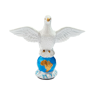 Imagem Divino Espirito Santo em Metal Pintado - A Peça - Cod.: 1543