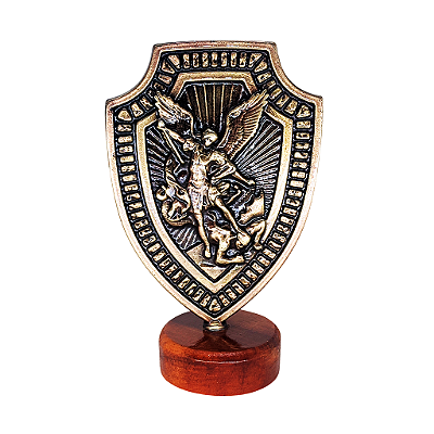 Placa de Metal Escudo de São Miguel - O Pacote com 3 Peças - Cód.: 9640