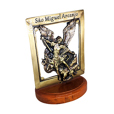 Placa de Mesa em Metal São Miguel Arcanjo - A Peça - Cód.: 9630