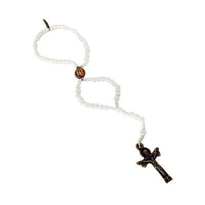 Pulseira Terço Pérola de Nossa Senhora de Guadalupe - A dúzia - Cód.: 2022