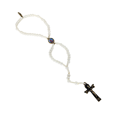 Pulseira Terço Pérola de Nossa Senhora Aparecida - A dúzia - Cód.: 2022