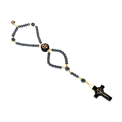 Pulseira Terço em Hematita de São Bento - A dúzia - Cód.: 8969
