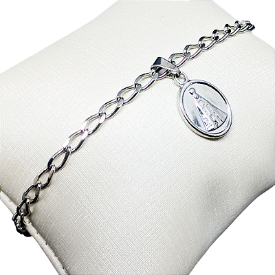 Pulseira em Aço Inox de Nossa Senhora Aparecida - Pacote com 3 Peças - Cód.: 6611-8334