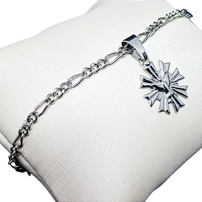 Pulseira em Aço Inox do Divino Espirito Santo - Pacote com 3 Peças - Cód.: 8117-7453