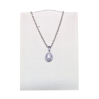 Colar em Aço Inox Medalha Milagrosa de Nossa Senhora das Graças P - Pacote com 3 Peças - Cód.: 9232-6316