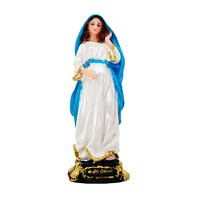 Imagem de Nossa Senhora Grávida Luxo em Resina - 13cm - A Peça - Cód.: 0921