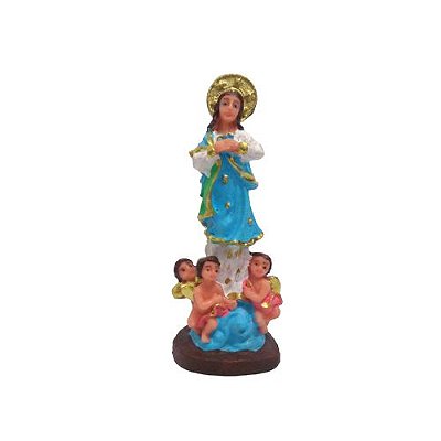 Imagem de Nossa Senhora da Imaculada Conceição em Resina - Tamanho PP - O Pacote com 3 Peças - Cód.: 5774