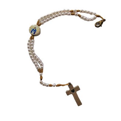 Terço Pulseira de Nossa Senhora das Graças com Fecho - Pacote com 6 Peças - Cód.: 3818