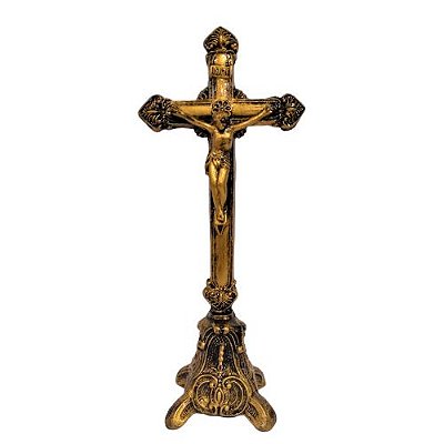 Crucifixo na Cor Ouro Velho - A unidade - Cód.: 2823