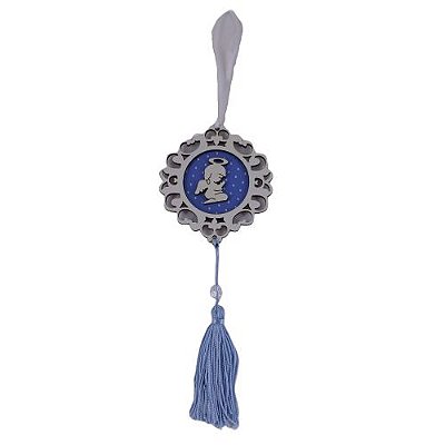 Mini Mandala Anjo Azul em MDF - O pacote com 3 peças - Cód.: 8892