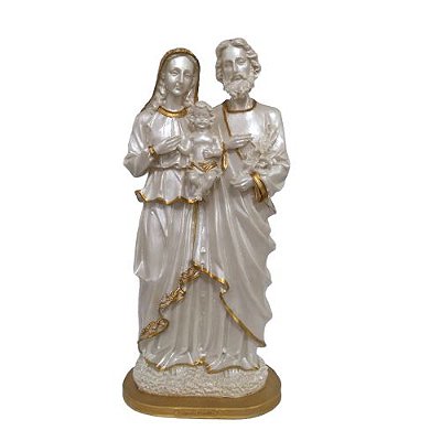 Imagem da Sagrada Família Perolada de 40 cm em Resina - A unidade - Cód.: 3815