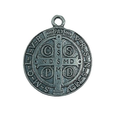 Medalha de São Bento em Níquel Envelhecido - Pacote com 20 peças - Cód.: 7872