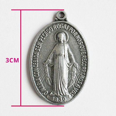 Medalha Milagrosa de Nossa Senhora das Graças - M - pacote com 30 peças - Cód.: 7835