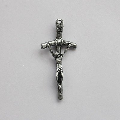 Crucifixo  cor níquel - Pacote com 20 peças - Cód.: 7897