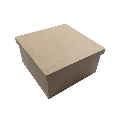 Caixa Simples 20 x 20 x 10 cm, em MDF com Tampa -  A peça - Cód.: 5120