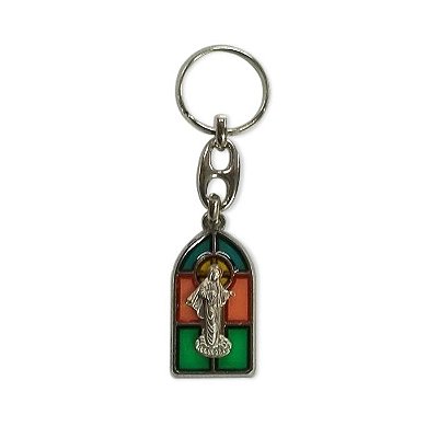 Chaveiro  Vitral Rainha da Paz - Pacote com 3 peças - Cód.: 8068