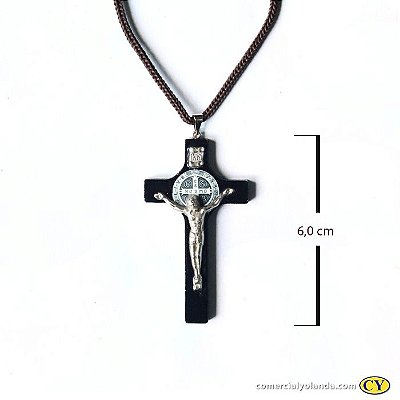 Crucifixo São Bento no cordão - A Dúzia - Cód.: 6954