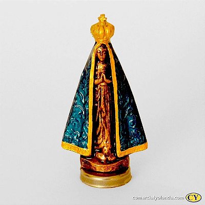 Imagem de Nossa Senhora Aparecida 7cm em metal com ímã - O Pacote com 3 unidades - Cód.: 1560