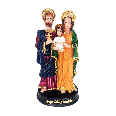 Imagem da Sagrada Família P em Resina - 12 cm - Colorida - A Peça - Cód.: 8667