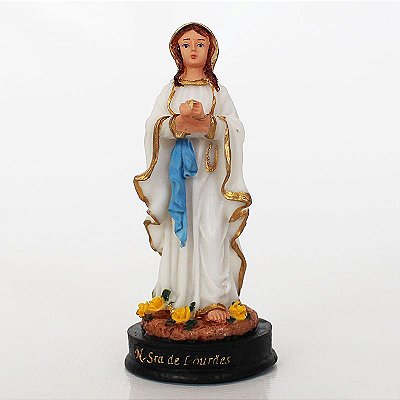 Imagem de Nossa Senhora de Lourdes P em Resina - Pacote com 3 Unidades - Cód.: 8564
