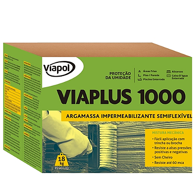 Impermeabilizante Viaplus 1000 Caixa 18 Kg - VIAPOL