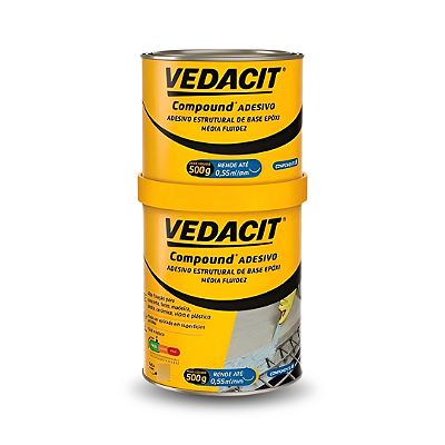 Compound Adesivo Epóxi MF Lata 1kg - VEDACIT PRO