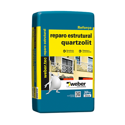 Argamassa de Reparo Estrutural Quartzolit (Saco 20 kg) - WEBER QUARTZOLIT