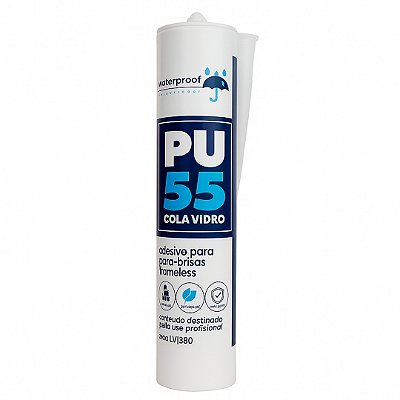 Adesivo PU55 Preto para Parabrisa Cola Vidro (Cartucho 380 g) - WATERPROOF