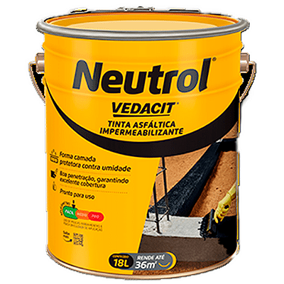 Neutrol Tinta Asfáltica Balde 18L - VEDACIT