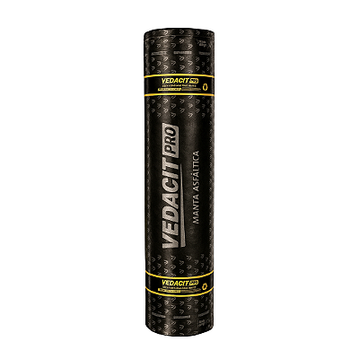 Manta Asfáltica Tipo II-B 3mm Poliéster (Rolo 1x10m) - Vedacit Pro
