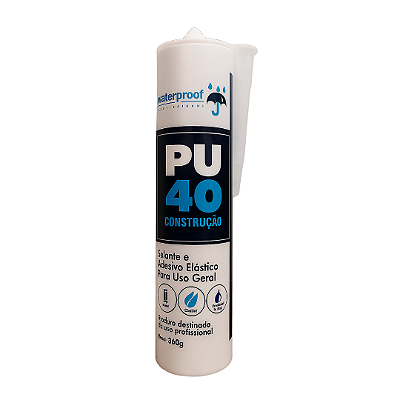 Selante PU40 Construção Branco (Cartucho 400 g) - WATERPROOF