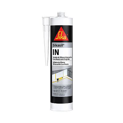 Sikasil IN Preto Cartucho 300ml - SIKA - Pacote c/ 12un