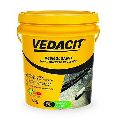 Desmol CD Desmoldante para Concreto Revestido Balde 18L - VEDACIT