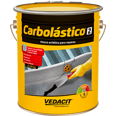 Carbolástico 2 Massa Asfáltica Reparo Balde 20kg - VEDACIT