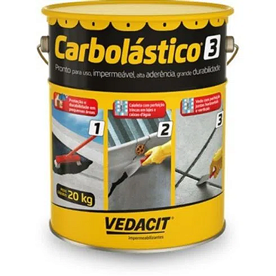 Carbolástico 3 (selante asfáltico) Balde 20kg - VEDACIT PRO