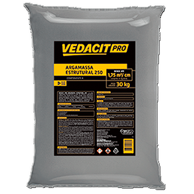 Argamassa Estrutural 250 (PARTE A) Saco 30kg  - VEDACIT PRO