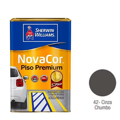 Tinta para piso Novacor Cinza Chumbo(Lata 18L) - Sherwin Williams