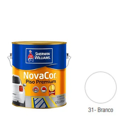 Tinta para piso Novacor Branco (Galão 3,6L) - Sherwin Williams